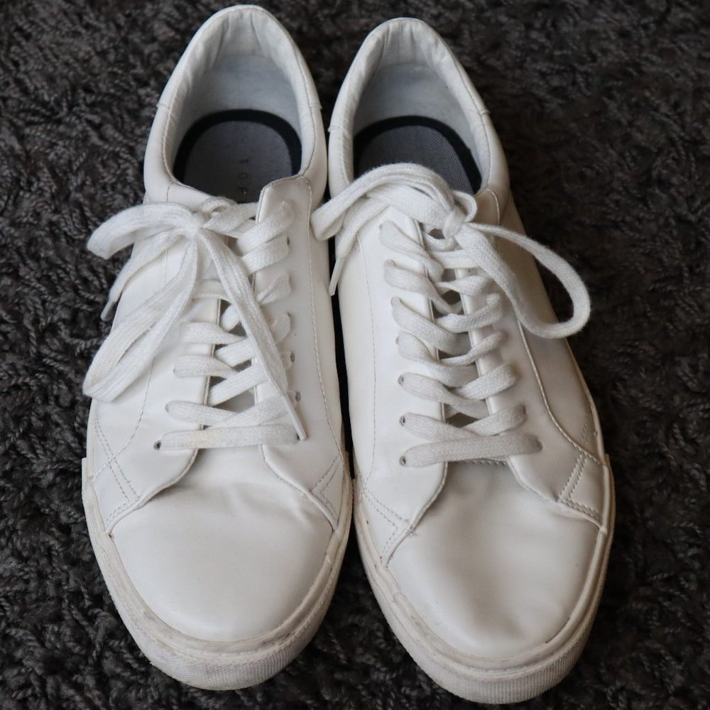 Topman white leather sneakers